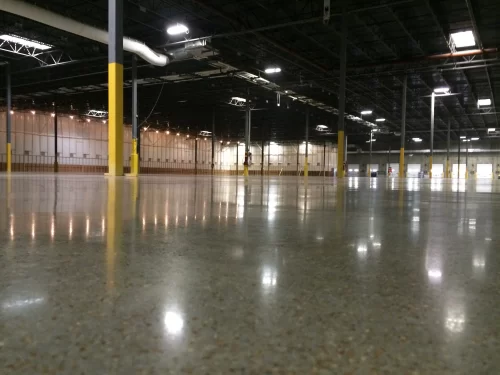 Polished Concrete Flooring Project By Industrial Applications in a Industrial Plant