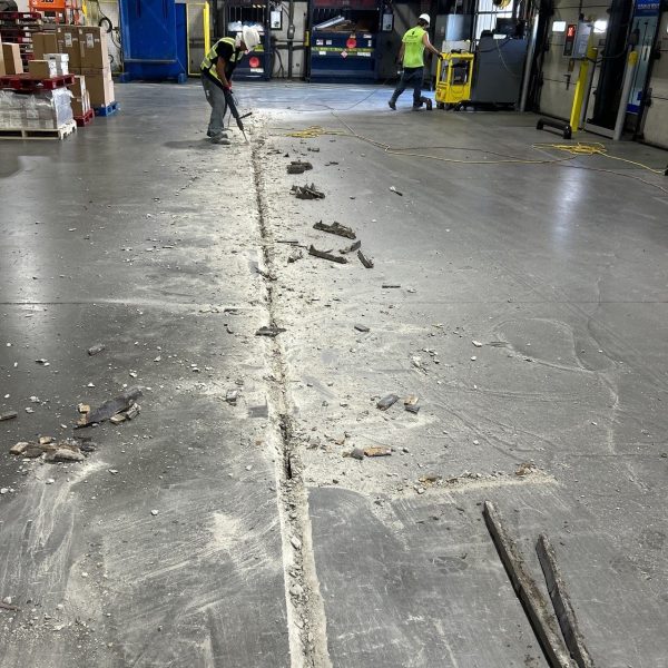 Our team recently restored these warehouse joints using a proven process: we excavated two inches of concrete on each side of the joint, removed all debris and dust, and rebuilt and honored the joint to allow natural movement. The result is a smooth, durable surface that protects your wheeled traffic and forklifts from costly damage. By rebuilding these joints, we increased the PSI rating from 4,000–5,000 up to 8,000 PSI, delivering a longer-lasting, safer floor designed to withstand heavy use and constant traffic.